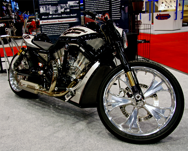  sleek custom bike which was featured in the KN Booth at the SEMA Show 