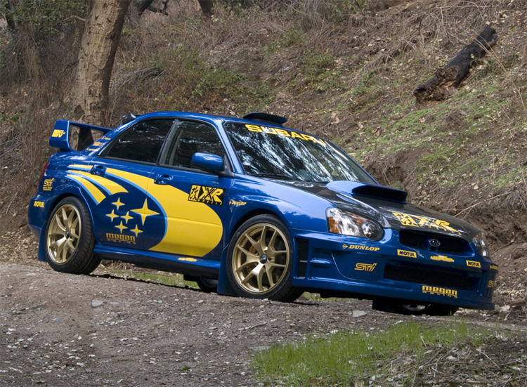The colors and style were based on Subaru's World Rally Championship WRC