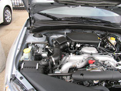 Subaru engine compartment with K&N air filter