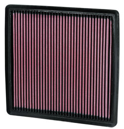 The K&N 33-2385 replacement air filter fits every F-150 with all engine sizes from 2009-2017