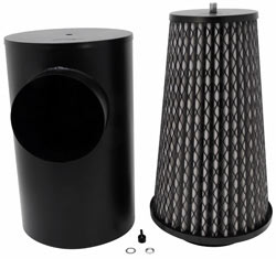 K&N heavy duty air filter with metal canister for motor homes and more. 