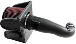K&N's 57-2576 air intake system for 2008 to 2010 Ford F-250, Ford F-350, Ford F-450, Ford F-550 Super Duty Diesels with 6.4 liter V8 engines