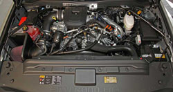 K&N Air Intake Installed on a 2011 Chevrolet Silverado 2500 HD 6.6L