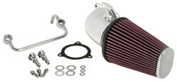 K&N's 63-1122P performance air intake kit with a bright mirror finish for 2008, 2009, 2010, 2011 & 2012 Harley Davidson Touring Models