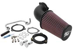Aircharger Intake Kit in textured black with mounting hardware.