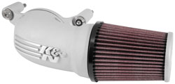 K&N Aircharger cold air intake for Harley Davidson motorcycles with blonde jugs