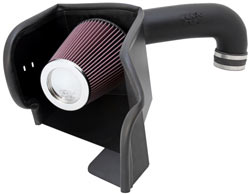 K&N Performance Air Intake System for the 2009 through 2016 Dodge Ram with a 5.7L Hemi V8 engine.
