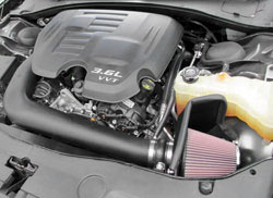 K&N Air Intake Installed on a 2012 Dodge Charger 3.6L V6