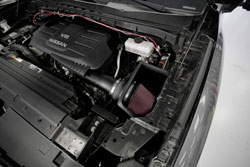 The heat shield and filter are designed to be located in the original OEM air box space