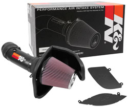 The K&N air filter can be used for up to 100,000 miles before cleaning, depending on conditions