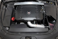K&N Air Intake under the hood of 2012 Cadillac CTS V6