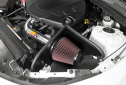 The K&N 69-4535TP Air Intake includes an air filter, mendrel-bent aluminum tube, and heat shield