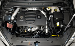 A K&N 69-4536TS Typhoon Air Intake installed on a 2014 Buick Verano 2.0L Turbo