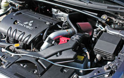 K&N 2008-2014 Lancer air intake incorporates the factory fresh air routing to help bring cooler air into the air filter