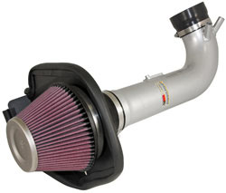 K&N's 69-8703TS air intake system in powder coated silver for the 2008, 2009, 2010, 2011 and 2012 Lexus IS F with a 5.0 liter V8 engine