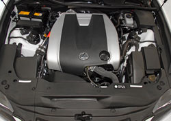 69-8704TP retains the stock GS 350 air box to maintain factory connections and the visual continuity that Lexus is known for