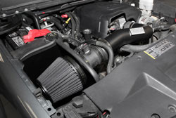 K&N Air Intake under the hood of Chevy and GMC Trucks