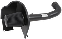 71-3082 Blackhawk Air Induction System from K&N Filters, for 2014-2016 Chevy or GMC V8 models, features a blacked out synthetic Dryflow air filter