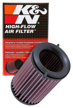 The K&N DU-8015 air filter and box