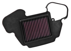 K&N air filter, HA-1313, is designed to fit into the stock air filter box of 2013-2015 Honda Grom / MSX125 motorcycles and will boost performance with the need for an aftermarket tuner
