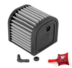 K&N air filter, HA-2596, is designed to fit into the stock air box of 2009-2016 Honda CMX250C Rebel motorcycles and retain the factory vent connection