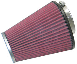 K&N Universal Chrome Top Round Tapered Universal Air Filter, part number RC-1586