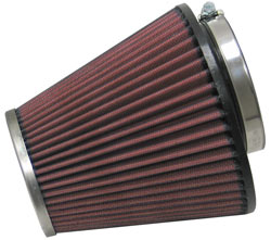 K&N Universal Chrome Top Round Tapered Universal Air Filter, part number RC-1637
