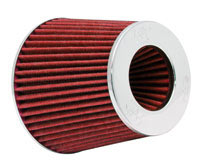 Red K&N Air Filter with Adjustable Inlet Flange