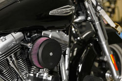 The RK-3933B installed on a Harley
