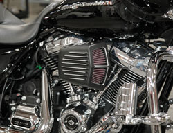 The RK-3955 intake installed on a Harley-Davidson FL