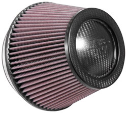 K&N's pleated cotton filters provide incremental surface area for both air intake and dirt c