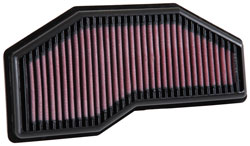 TB-1016 air filter for the 2016 Triumph Speed Triple models - top view