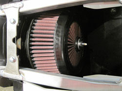 XStream motocross air filter installed in a motorcycle