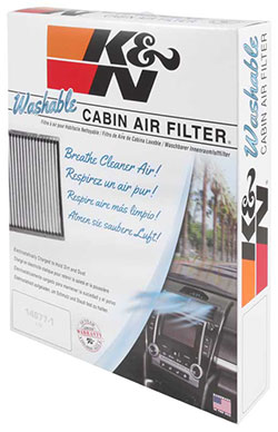 K&N washable, reusable cabin air filte