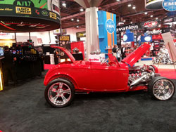 The 1932 Ford looks great in the Autometer booth at SEMA 2012