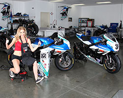 Team Yoshimura Suzuki Factory Racing was kind enough to let K&N use their race shop along with the number 95 bike of Roger Lee Hayden and the number 36 GSX-R of Martin Cardenes