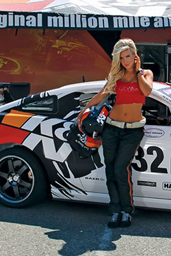 Jess Harbour with K&N Ford Mustang at Autoclub Speedway
