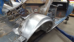 Widened wheel tubs for 1967 Camaro