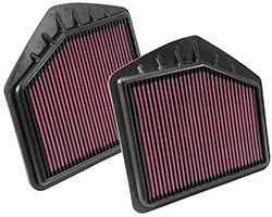 2015-2016 Hyundai Genesis 5.0L V8 equipped with two K&N replacement air filters