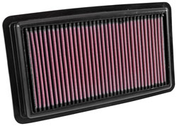The K&N replacement air filter is washable and reusable and is designed to boost the horsepower and rate of acceleration of Honda Pilots and Ridgelines and Acura MDX engines.