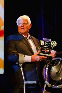 K&N Co-founder Norm McDonald accepting the AMA Hall of Fame Award 2013