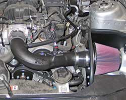 An application specific air filter heat shield is included with the K&N 2010 Ford Mustang 4.0L V6 air intake