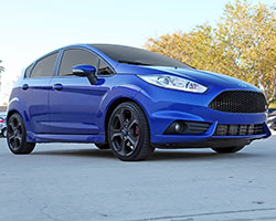 The 2014 Ford Fiesta ST EcoBoost features overboost allowing the 1.6L turbocharged engine to make a claimed 197 horsepower when using premium unleaded fuel