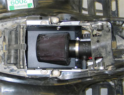 K&N Intake installed in Honda TRX450R Sport ATV