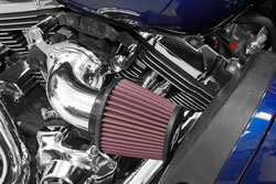 K&N 63-1131P air intake installed on Harley-Davidson