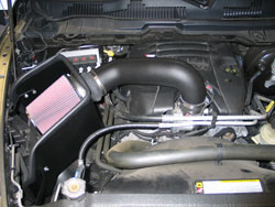 K&N Performance Air Intake installed on Dodge Ram