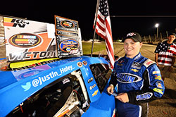 Justin Haley won the pole and the NASCAR K&N Pro Series East race at Columbus Motor Speedway