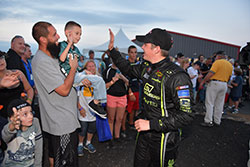 Noah Gragson greeting fans at New Jersey Motorsports Park