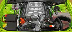 K&N 69-2550TTK intake system installed on 2015 Dodge Challenger