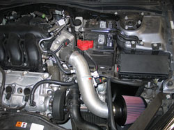 K&N air intake system installed in 2006 Ford Fusion with 3.0L engine